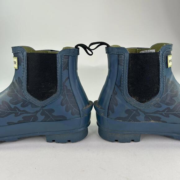 Hunter Women's Chelsea Norris Field Bootie US 8 Floral Blue Rain Short Boot - Picture 7 of 9